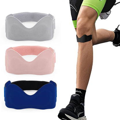 1PCS Silicone Patellar Tendon Support Strap, Knee Brace for Women & Men, Adjustable Non-Slip Patella Band Support for Running
